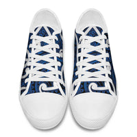Aotearoa Maori Kowhaiwhai Low Top Shoes Kikorangi Puhoro and Patiki LT9 - Polynesian Pride
