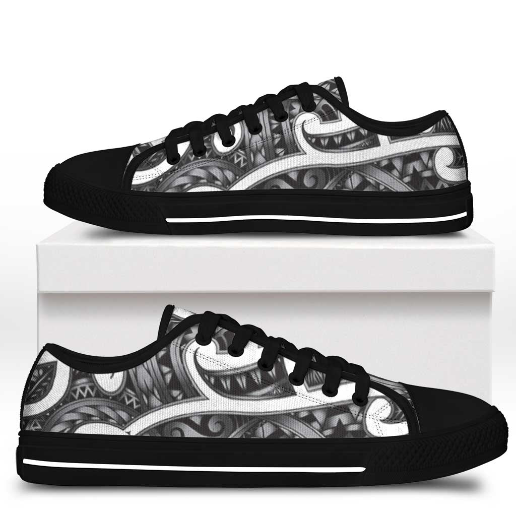 Aotearoa Maori Kowhaiwhai Low Top Shoes Kiwikiwi Puhoro and Patiki LT9 - Polynesian Pride