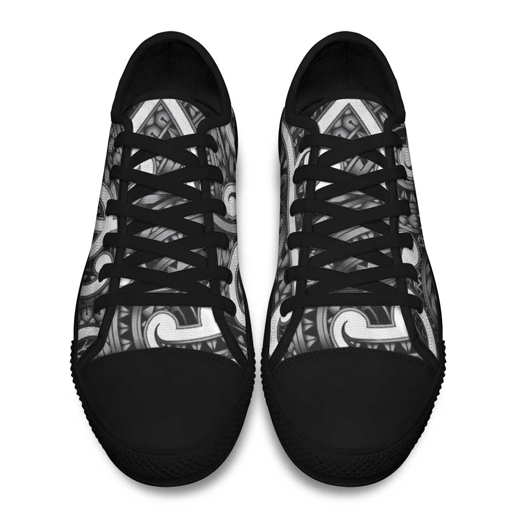 Aotearoa Maori Kowhaiwhai Low Top Shoes Kiwikiwi Puhoro and Patiki LT9 - Polynesian Pride