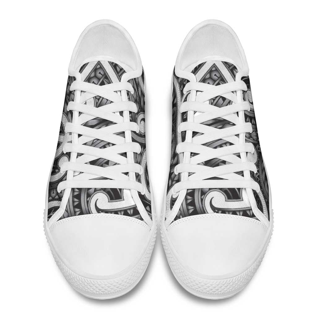 Aotearoa Maori Kowhaiwhai Low Top Shoes Kiwikiwi Puhoro and Patiki LT9 - Polynesian Pride