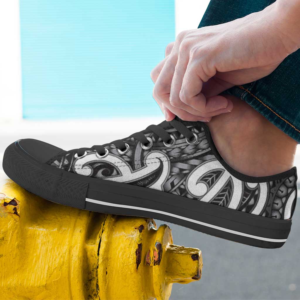 Aotearoa Maori Kowhaiwhai Low Top Shoes Kiwikiwi Puhoro and Patiki LT9 - Polynesian Pride
