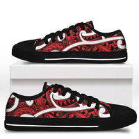 Aotearoa Maori Kowhaiwhai Low Top Shoes Whero Puhoro and Patiki LT9 - Polynesian Pride