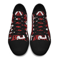 Aotearoa Maori Kowhaiwhai Low Top Shoes Whero Puhoro and Patiki LT9 - Polynesian Pride