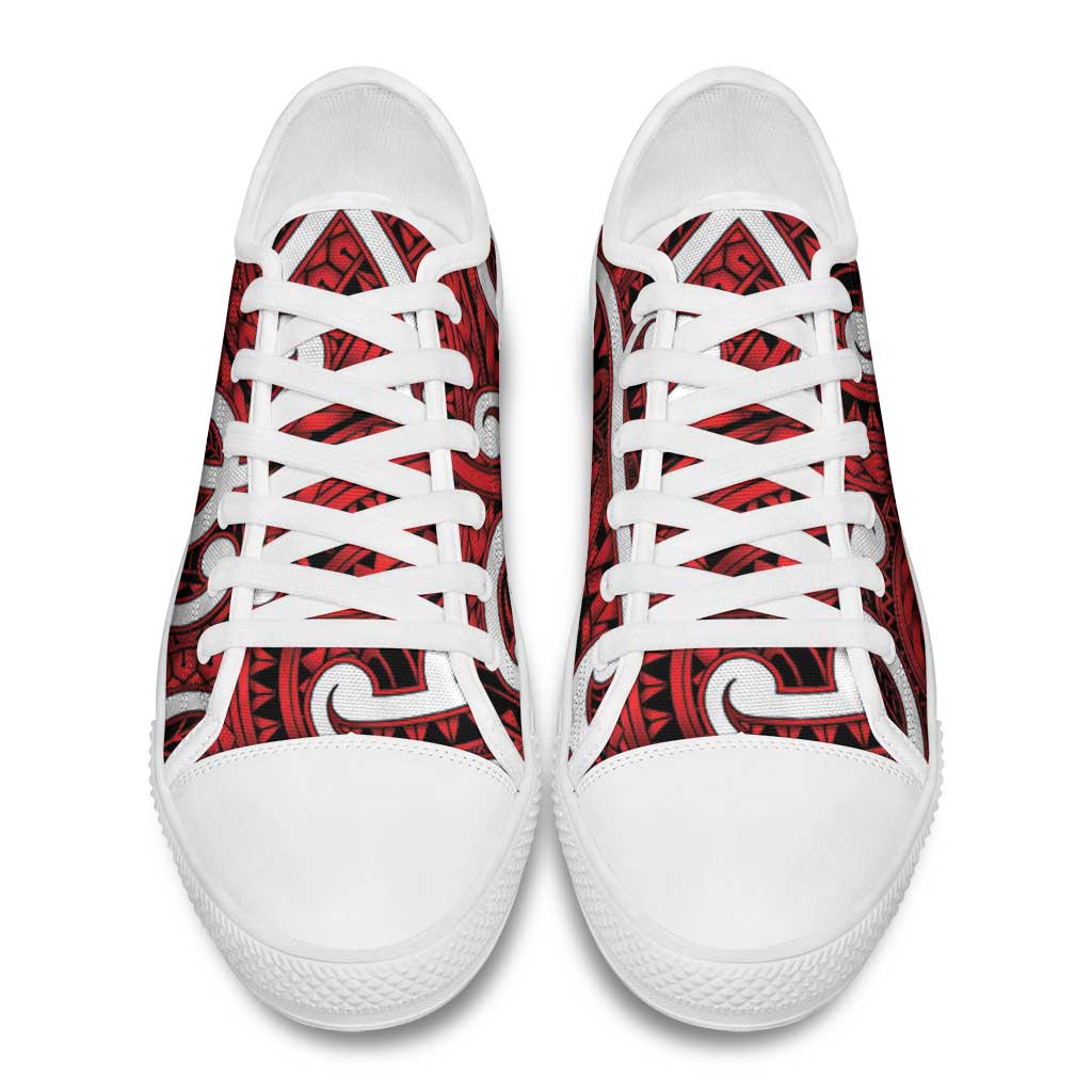 Aotearoa Maori Kowhaiwhai Low Top Shoes Whero Puhoro and Patiki LT9 - Polynesian Pride
