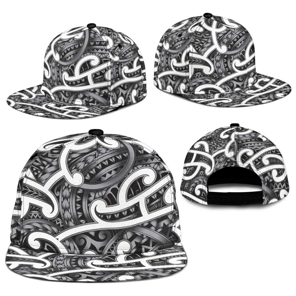 Aotearoa Maori Kowhaiwhai Snapback Cap Kiwikiwi Puhoro and Patiki LT9 - Polynesian Pride