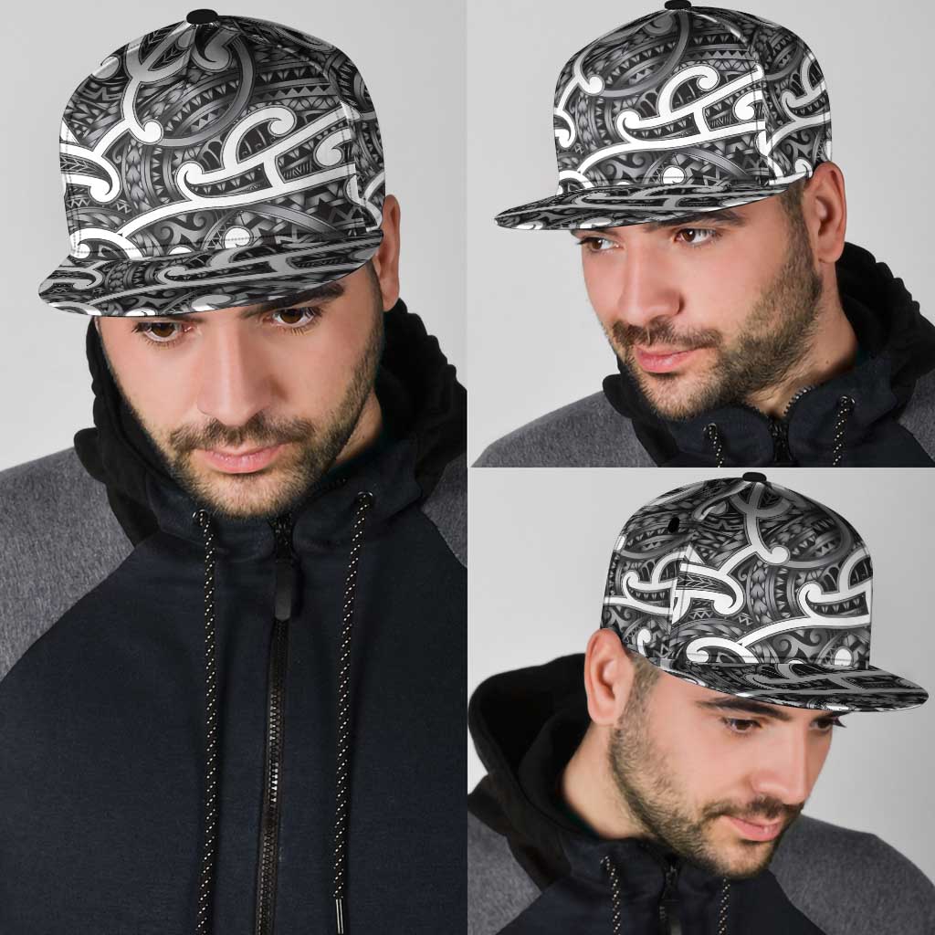 Aotearoa Maori Kowhaiwhai Snapback Cap Kiwikiwi Puhoro and Patiki LT9 - Polynesian Pride