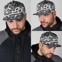Aotearoa Maori Kowhaiwhai Snapback Cap Kiwikiwi Puhoro and Patiki LT9 - Polynesian Pride