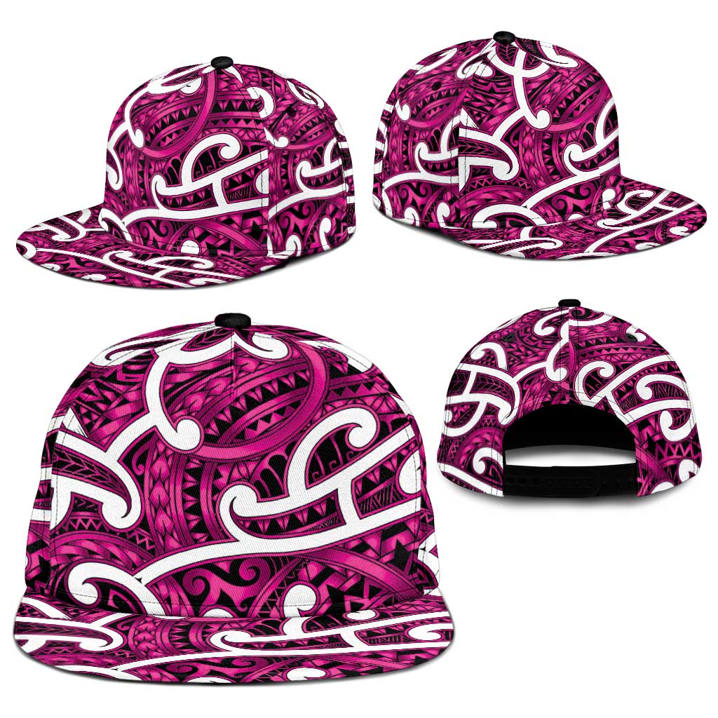 Aotearoa Maori Kowhaiwhai Snapback Cap Mawhero Puhoro and Patiki LT9 - Polynesian Pride