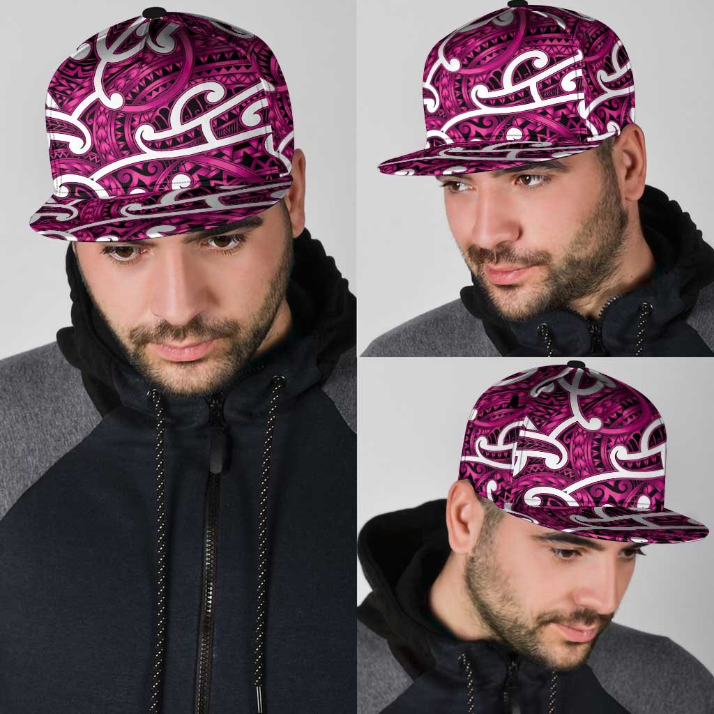 Aotearoa Maori Kowhaiwhai Snapback Cap Mawhero Puhoro and Patiki LT9 - Polynesian Pride