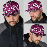 Aotearoa Maori Kowhaiwhai Snapback Cap Mawhero Puhoro and Patiki LT9 - Polynesian Pride