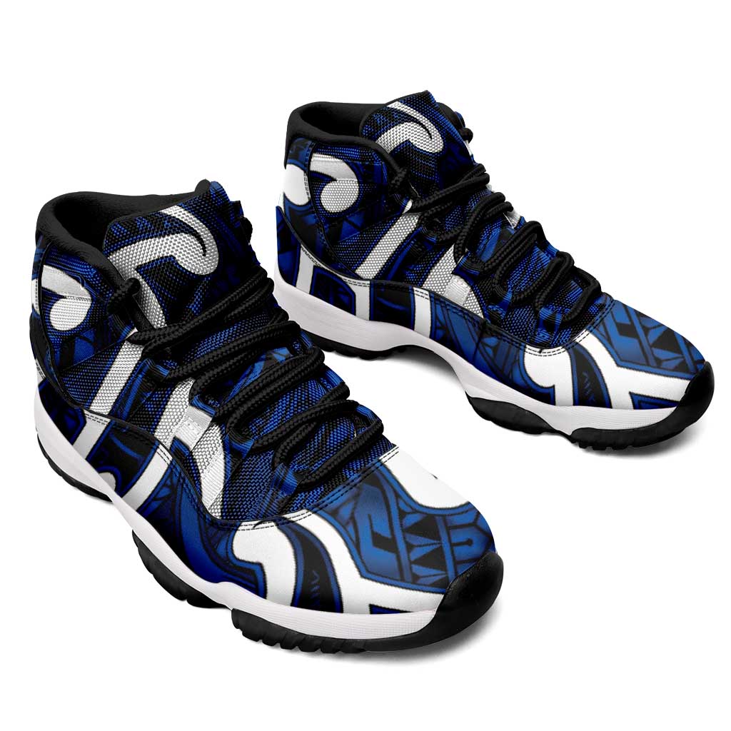 Aotearoa Maori Kowhaiwhai Sneakers J11 Kikorangi Puhoro and Patiki LT9 - Polynesian Pride