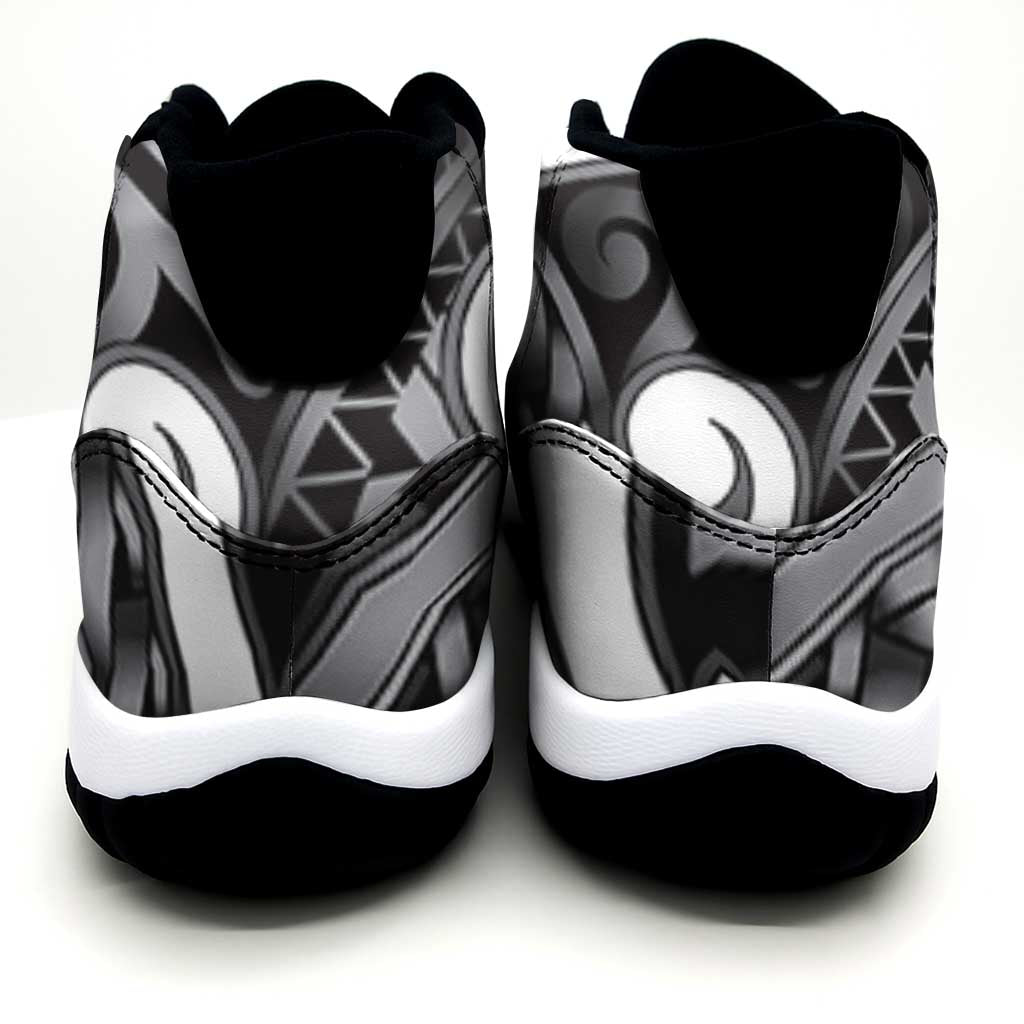 Aotearoa Maori Kowhaiwhai Sneakers J11 Kiwikiwi Puhoro and Patiki LT9 - Polynesian Pride
