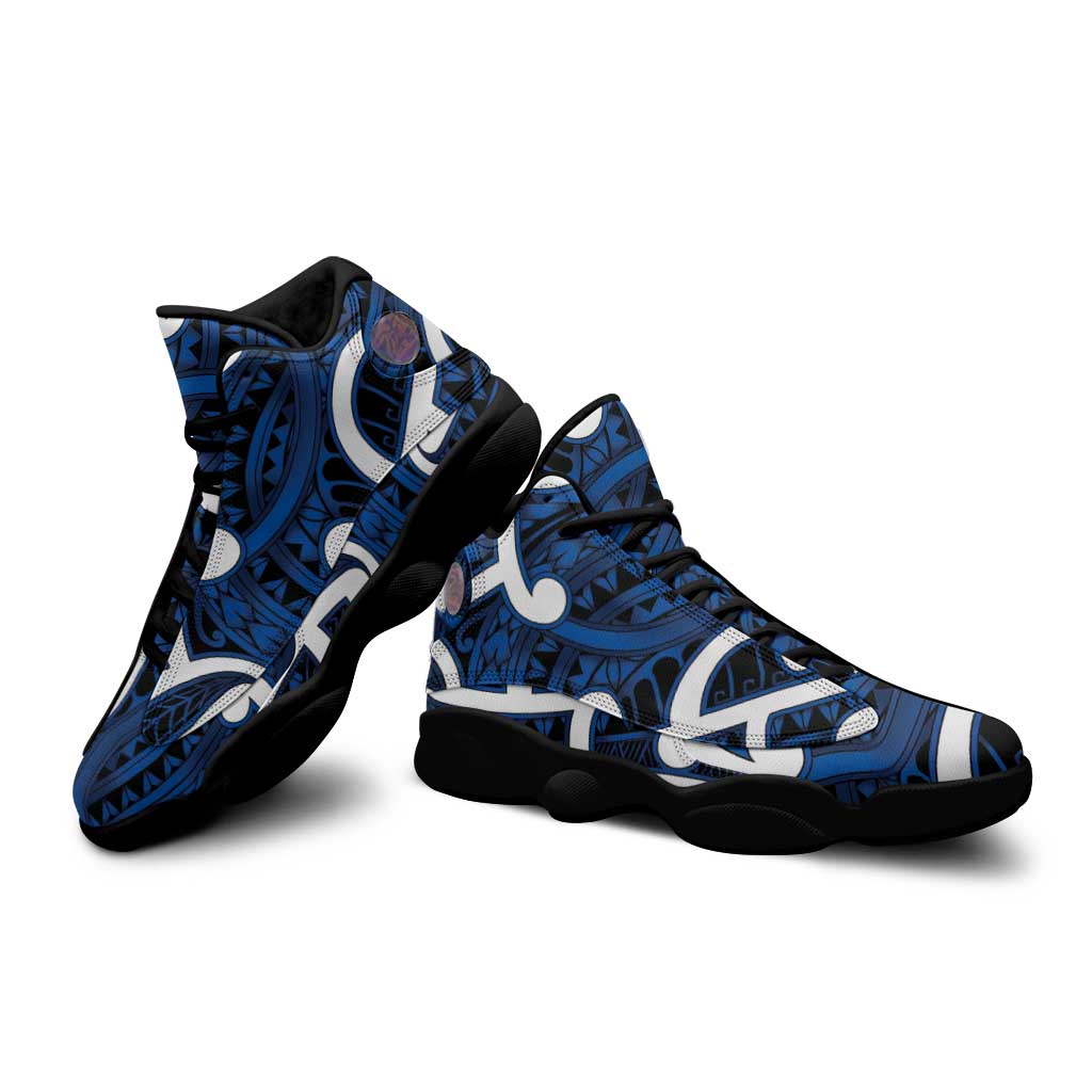 Aotearoa Maori Kowhaiwhai Sneakers J13 Kikorangi Puhoro and Patiki LT9 - Polynesian Pride