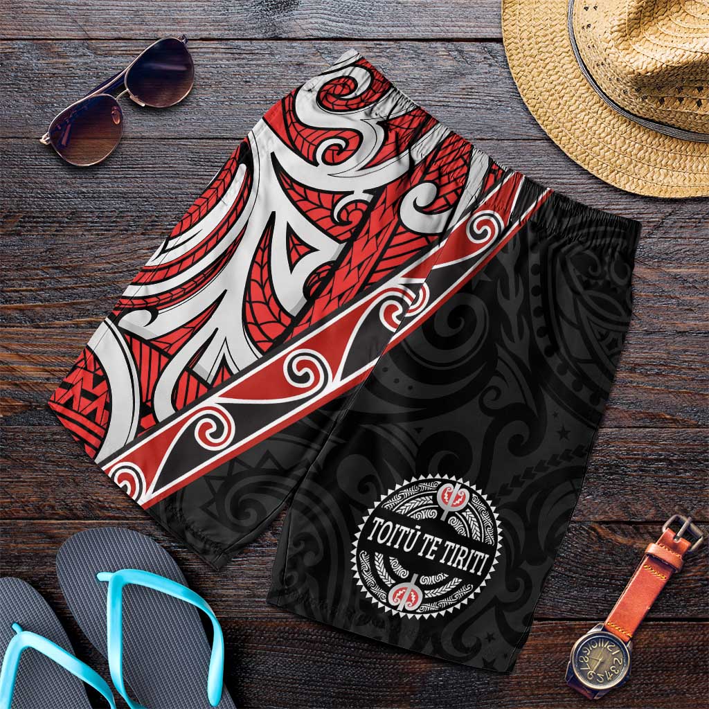 Aotearoa Toitu Te Tiriti Shorts for Men Honour The Treaty New Zealand - Polynesian Pride