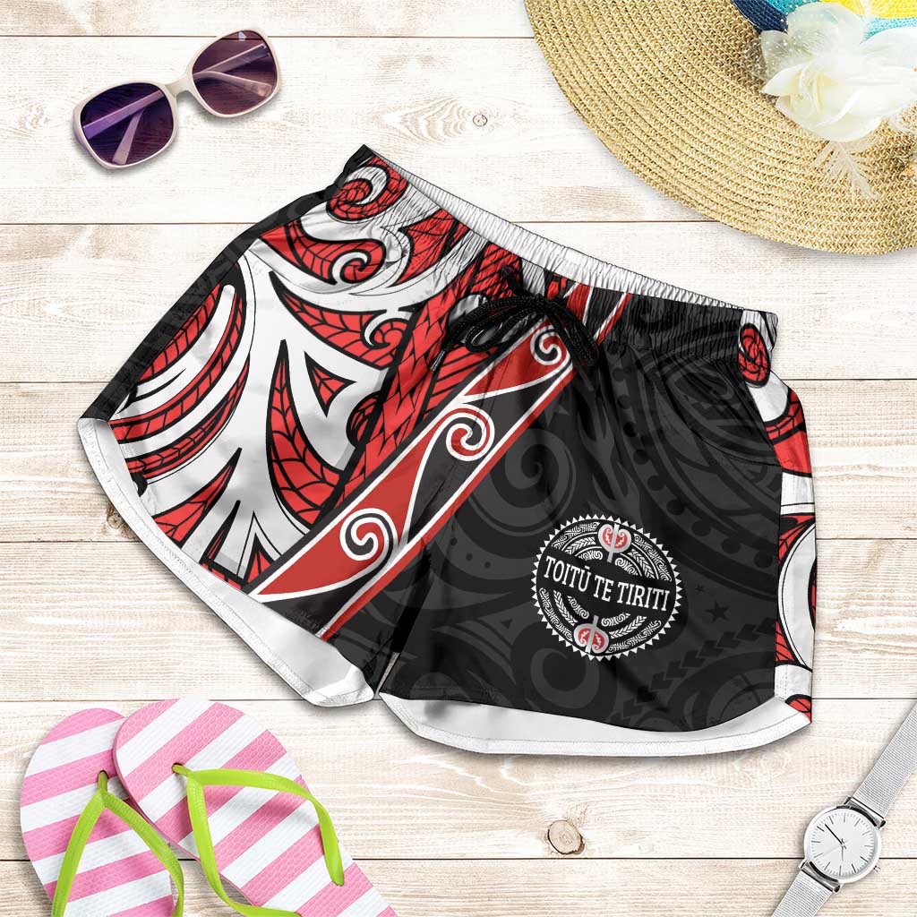 Aotearoa Toitu Te Tiriti Shorts for Women Honour The Treaty New Zealand - Polynesian Pride