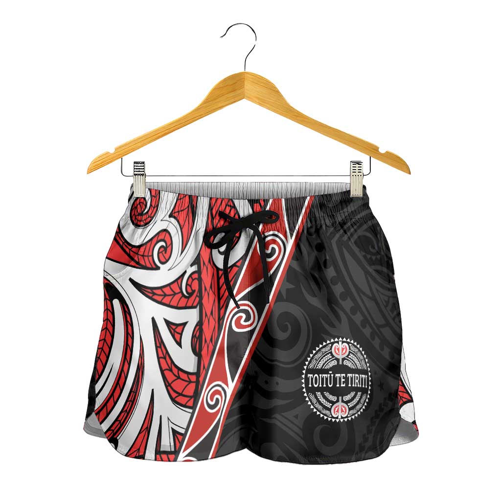 Aotearoa Toitu Te Tiriti Shorts for Women Honour The Treaty New Zealand - Polynesian Pride
