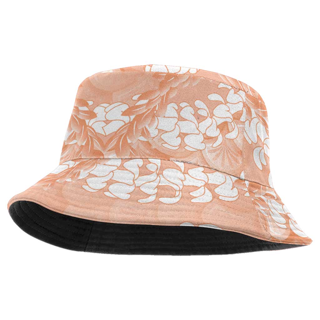 Apricot Mermaid Puakenikeni Maile Lei Bucket Hat LT01 One Size Apricot - Polynesian Pride