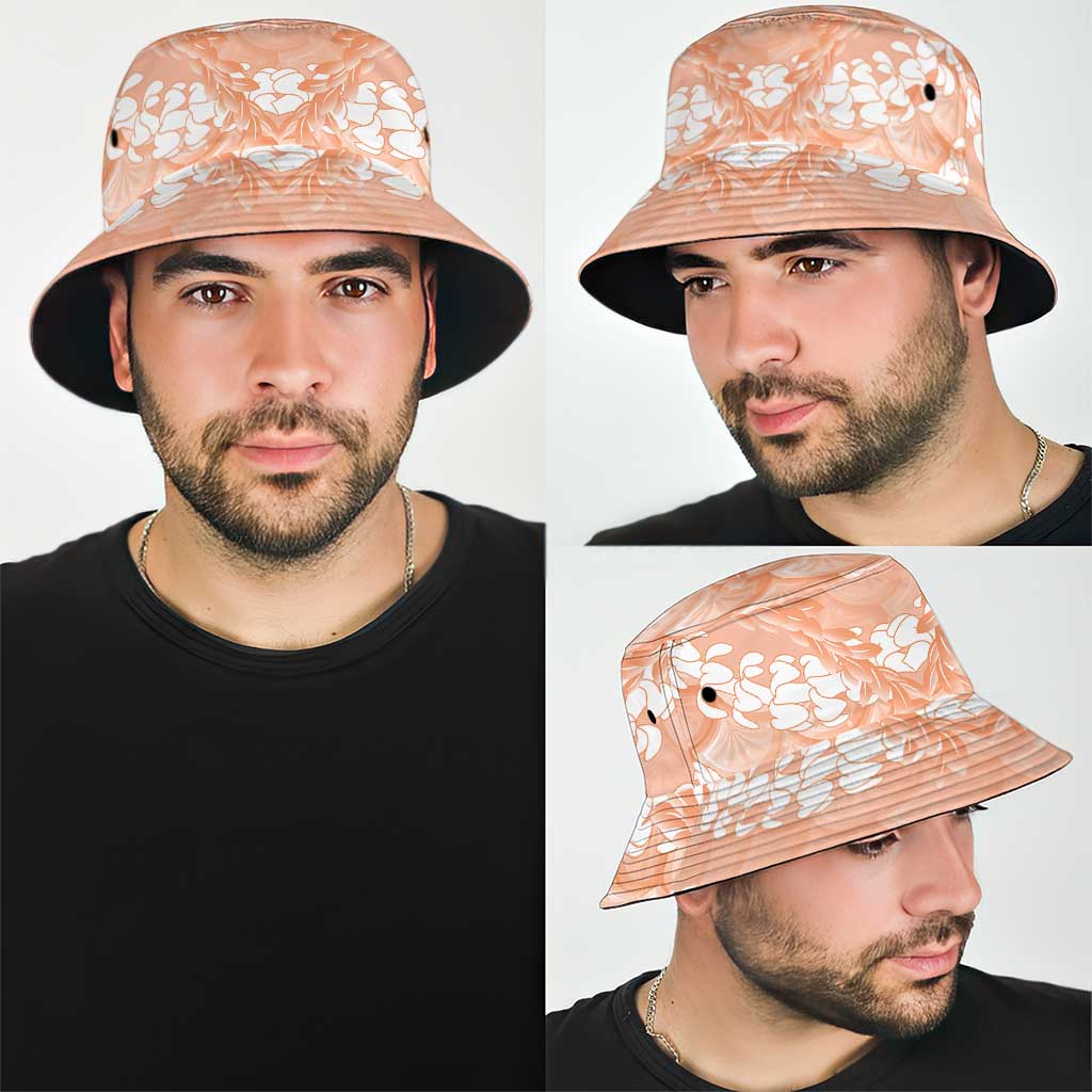 Apricot Mermaid Puakenikeni Maile Lei Bucket Hat LT01 - Polynesian Pride