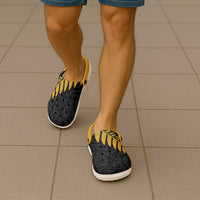 Australia New Zealand Rugby Clogs Shoes Gradient Aboriginal Wallabies and Maori Black Fern - Polynesian Pride