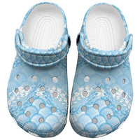 Baby Blue Mermaid Puakenikeni Maile Lei Clogs Shoes LT01 Blue - Polynesian Pride