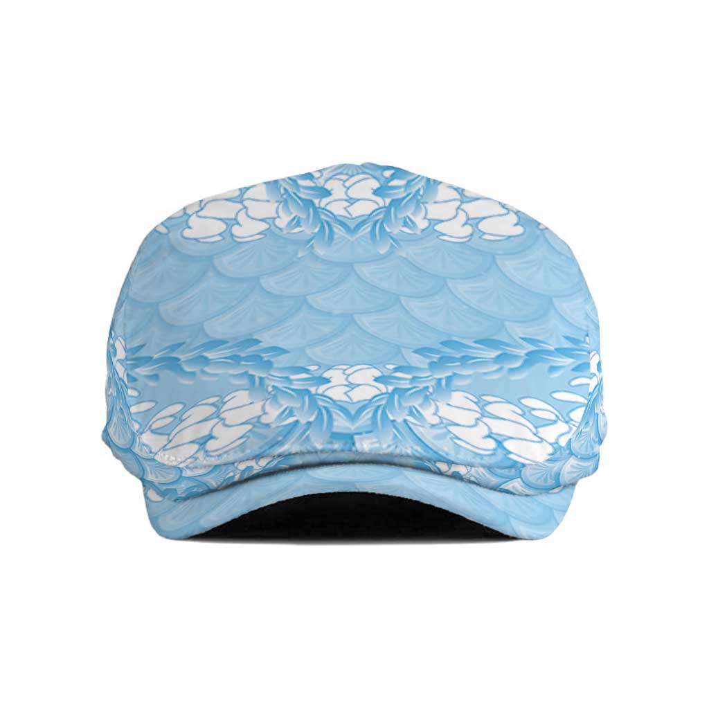Baby Blue Mermaid Puakenikeni Maile Lei Jeff Hat LT01 Blue - Polynesian Pride