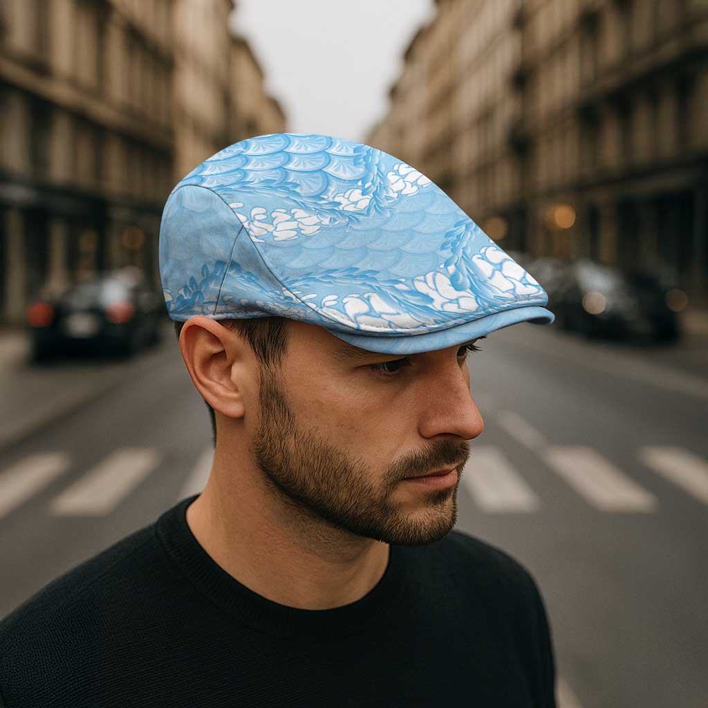 Baby Blue Mermaid Puakenikeni Maile Lei Jeff Hat LT01 - Polynesian Pride