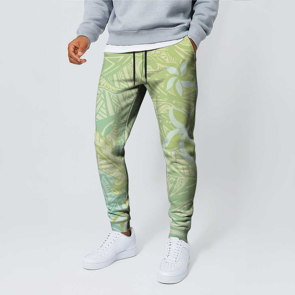 Baby Green Gradient Polynesia Jogger Pants Hawaiian Tribal Hammerhead Shark Tattoo - Polynesian Pride
