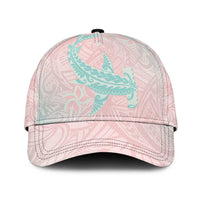 Baby Pink Gradient Polynesia Classic Cap Hawaiian Tribal Hammerhead Shark Tattoo LT14