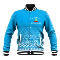 Tonga Lavengamalie College Tongan Pattern Baseball Jacket - LT12 Unisex Blue - Polynesian Pride