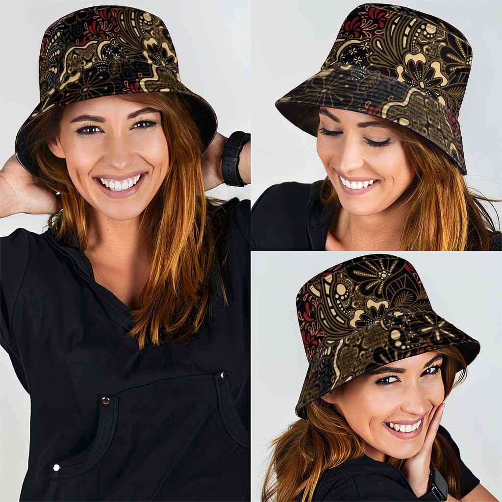 Batik Sekar Jagad Bucket Hat Indonesian Traditional Pattern