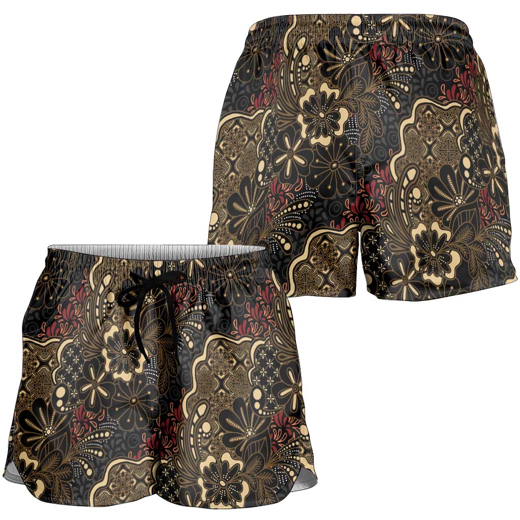 Batik Sekar Jagad Shorts for Women Indonesian Traditional Pattern