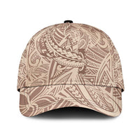 Beige Gradient Polynesia Classic Cap Hawaiian Tribal Hammerhead Shark Tattoo LT14