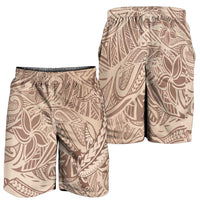 Beige Gradient Polynesia Shorts for Men Hawaiian Tribal Hammerhead Shark Tattoo LT14 - Polynesian Pride