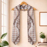Beige Hawaii Palaka Graduation Stole Hawaiian Honohono Lei LT05 One Size Beige - Polynesian Pride