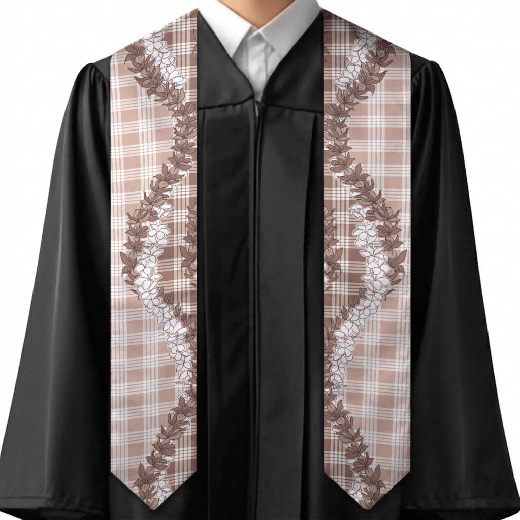 Beige Hawaii Palaka Graduation Stole Hawaiian Honohono Lei LT05 - Polynesian Pride