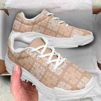 Beige Palaka Quilt Hawaii Chunky Sneakers Traditional Hawaii-plaid Pattern - Polynesian Pride
