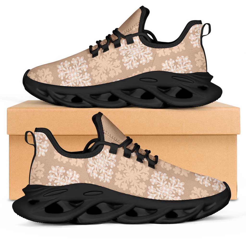 Beige Palaka Quilt Hawaii Clunky Sneakers Traditional Hawaii-plaid Pattern - Polynesian Pride