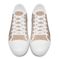 Beige Palaka Quilt Hawaii Low Top Shoes Traditional Hawaii-plaid Pattern - Polynesian Pride