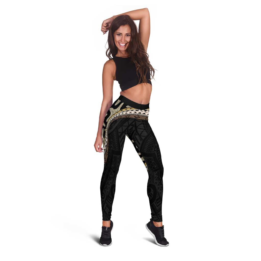Beige Polynesian Starfish Unique Pattern Leggings LT01 - Polynesian Pride