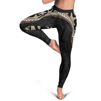 Beige Polynesian Starfish Unique Pattern Leggings LT01 - Polynesian Pride