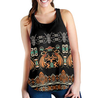 Black Batik Papua-inspired Pattern Women Racerback Tank - Polynesian Pride