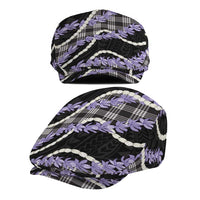 Black Hawaii Palaka Honohono Pikake Jeff Hat Hawaiian Orchid Lei Polynesian Pattern - Polynesian Pride