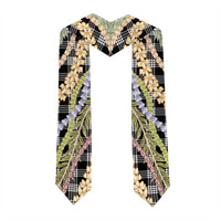 Black Palaka Hawaii Leis Graduation Stole Hawaiian-plaid Elegant Tropical Vibes LT14 - Polynesian Pride