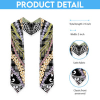 Black Palaka Hawaii Leis Graduation Stole Hawaiian-plaid Elegant Tropical Vibes LT14 - Polynesian Pride