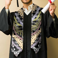 Black Palaka Hawaii Leis Graduation Stole Hawaiian-plaid Elegant Tropical Vibes LT14 - Polynesian Pride