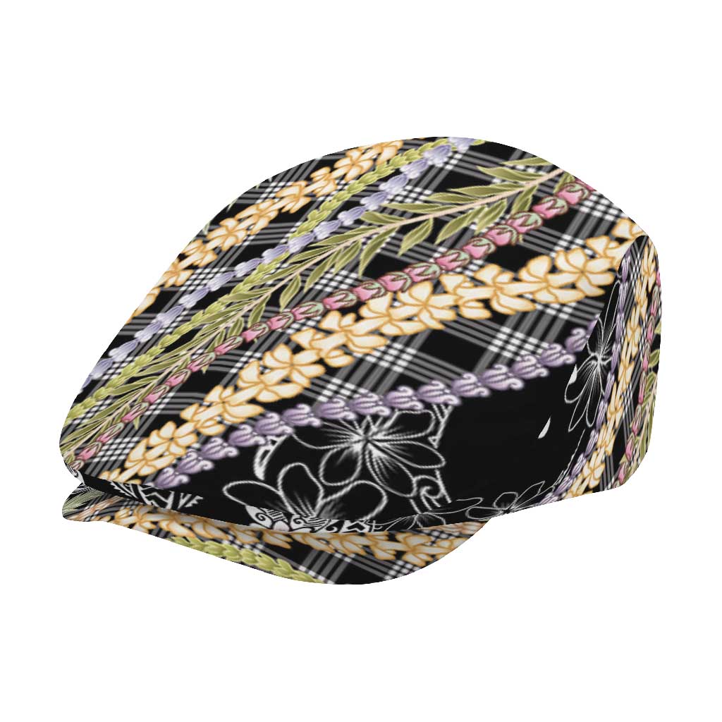 Black Palaka Hawaii Leis Jeff Hat Hawaiian-plaid Elegant Tropical Vibes - Polynesian Pride