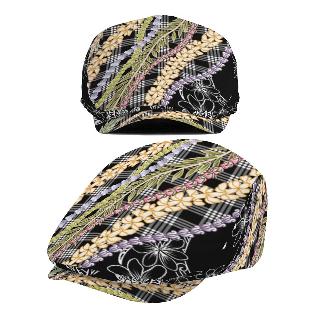 Black Palaka Hawaii Leis Jeff Hat Hawaiian-plaid Elegant Tropical Vibes - Polynesian Pride