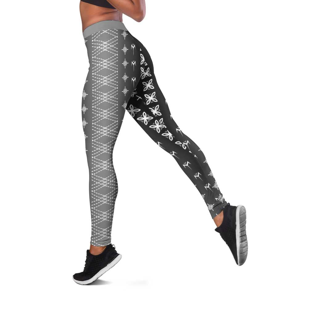 Black Samoa Malu Tattoo Inspired Leggings LT05 Black - Polynesian Pride