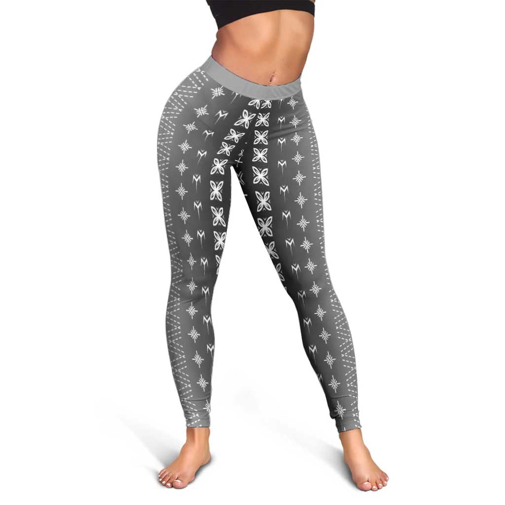Black Samoa Malu Tattoo Inspired Leggings LT05 - Polynesian Pride