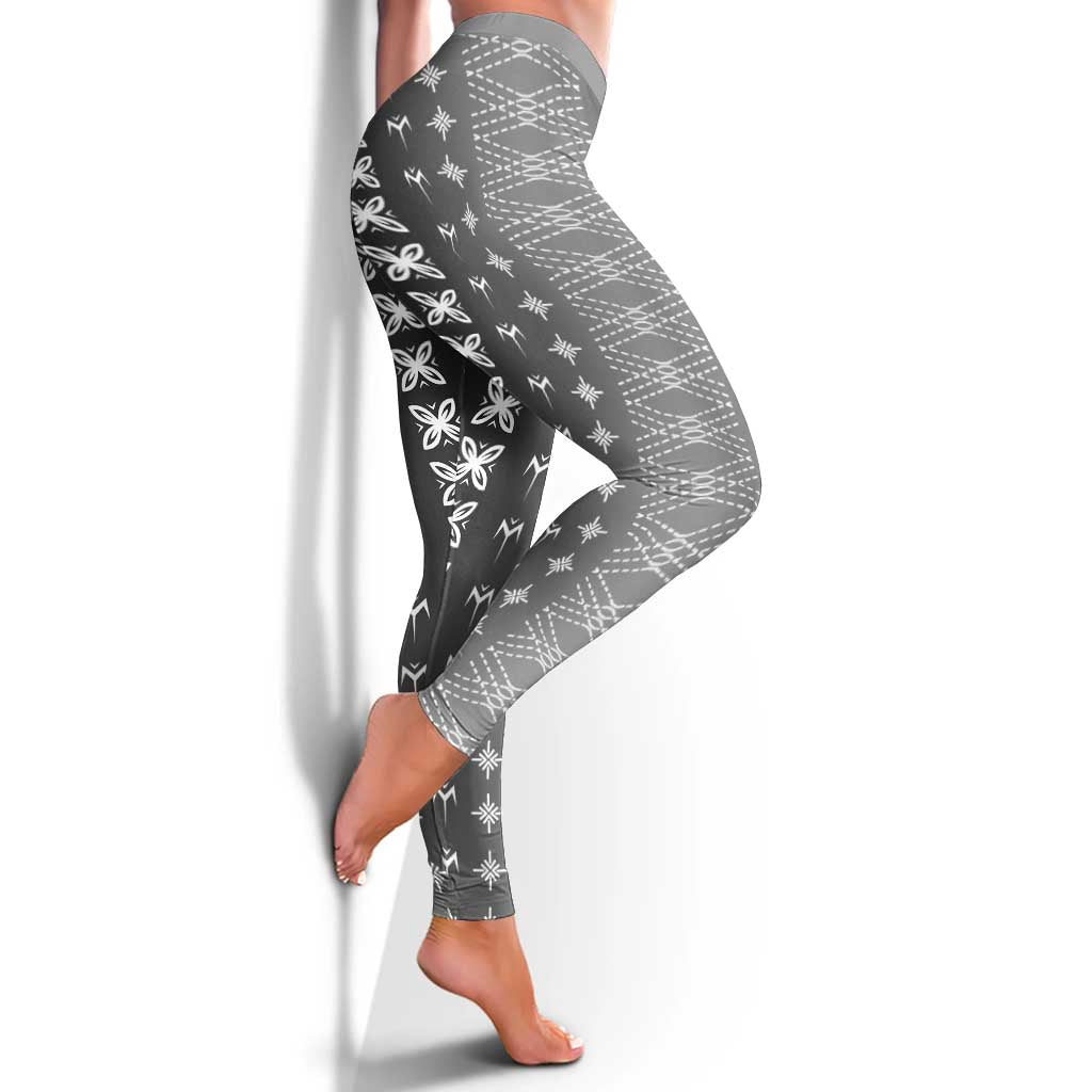 Black Samoa Malu Tattoo Inspired Leggings LT05 - Polynesian Pride